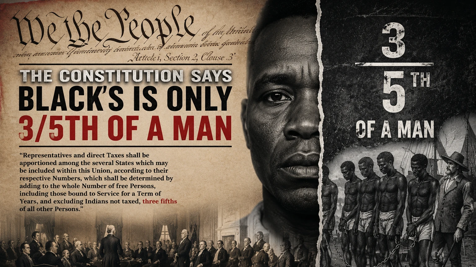 Blacks are 3/5TH  of a Man