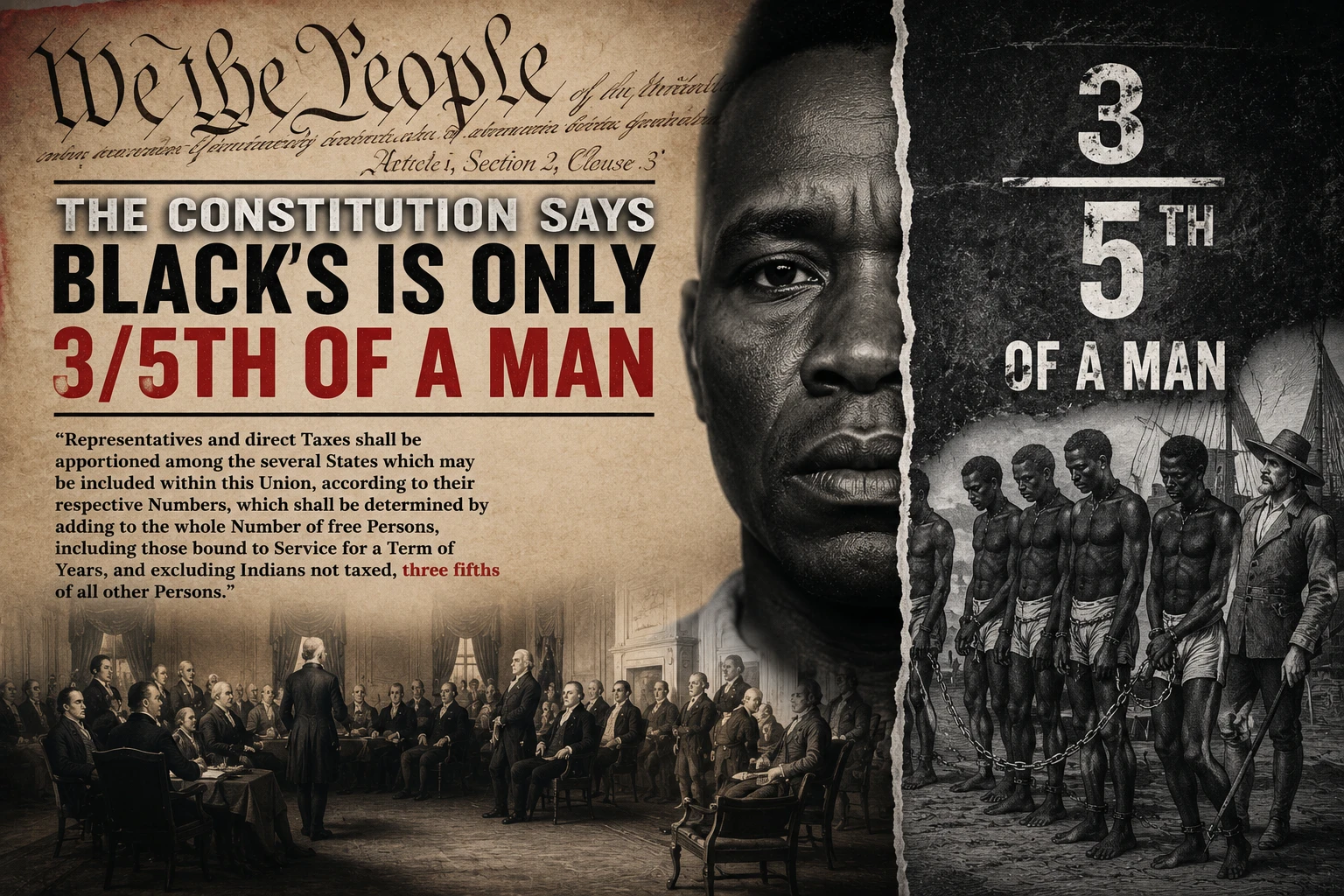 Blacks are 3/5TH  of a Man