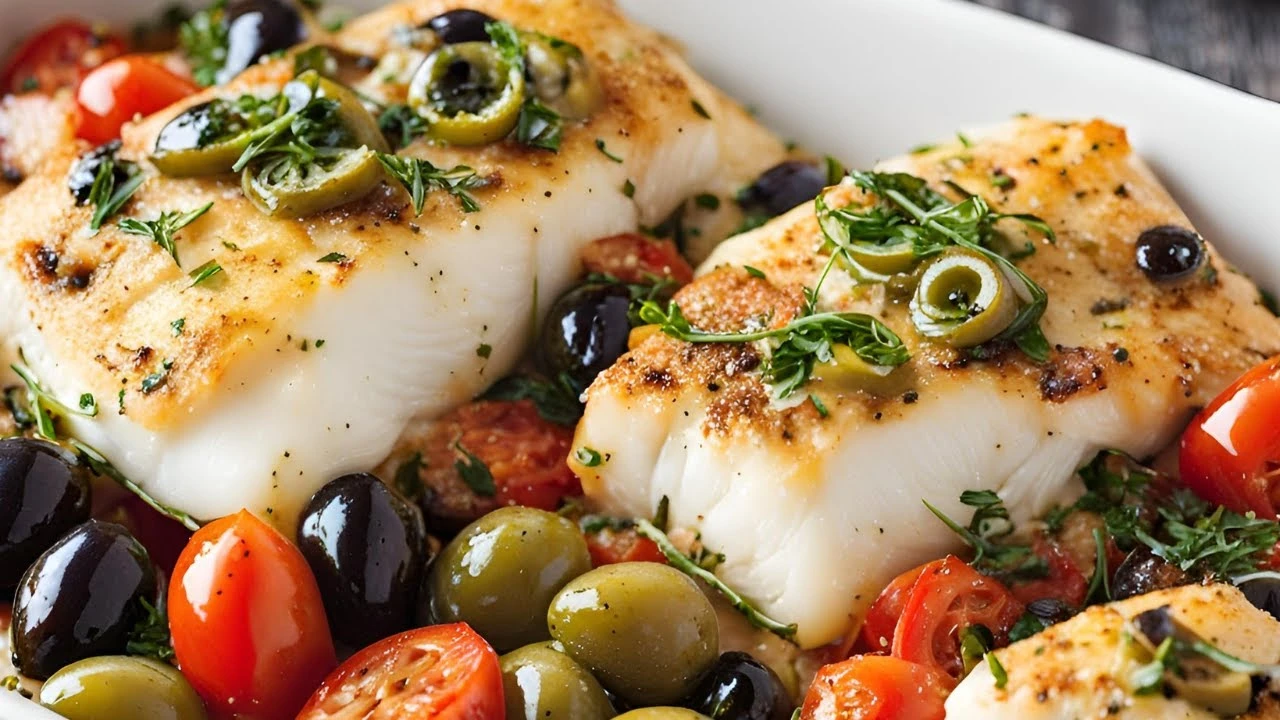 One-Pan Mediterranean Cod | 30 Minute Dinner | Easy Mediterranean Recipe