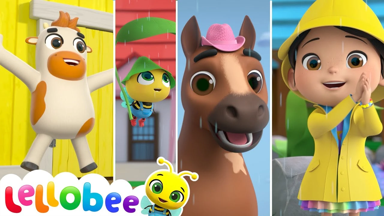 Puddle Splash Party! Ella & Bee Dance in the Rain!