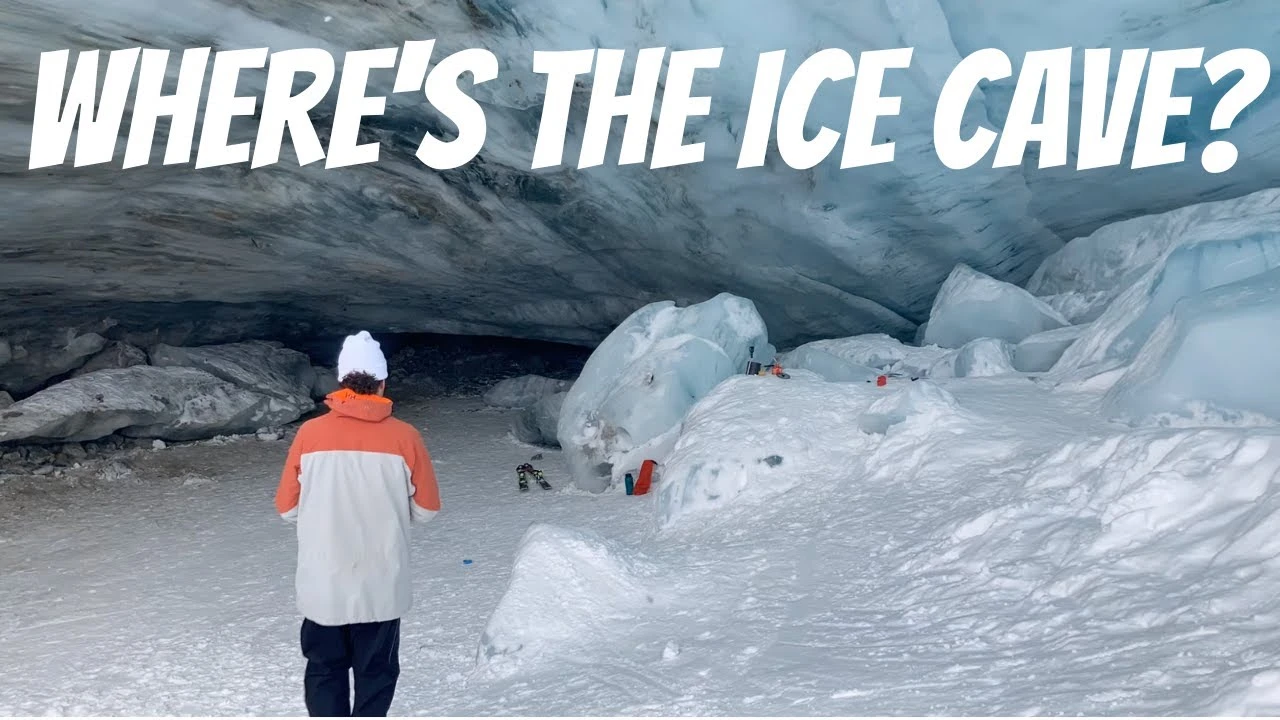 Skiing To The Blackcomb Glacier ICE CAVE in Whistler